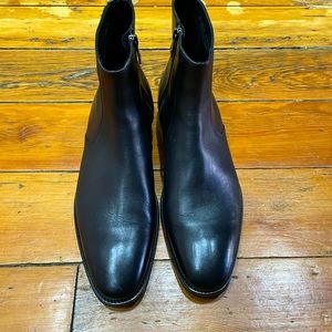 John Varvatos black leather boots size 11